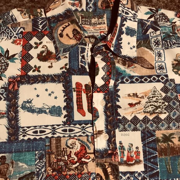 Vintage 2002 Reyn Spooner Hawaiian Shirt Mele Kalikimaka Christmas-Never Worn-L - Picture 6 of 6